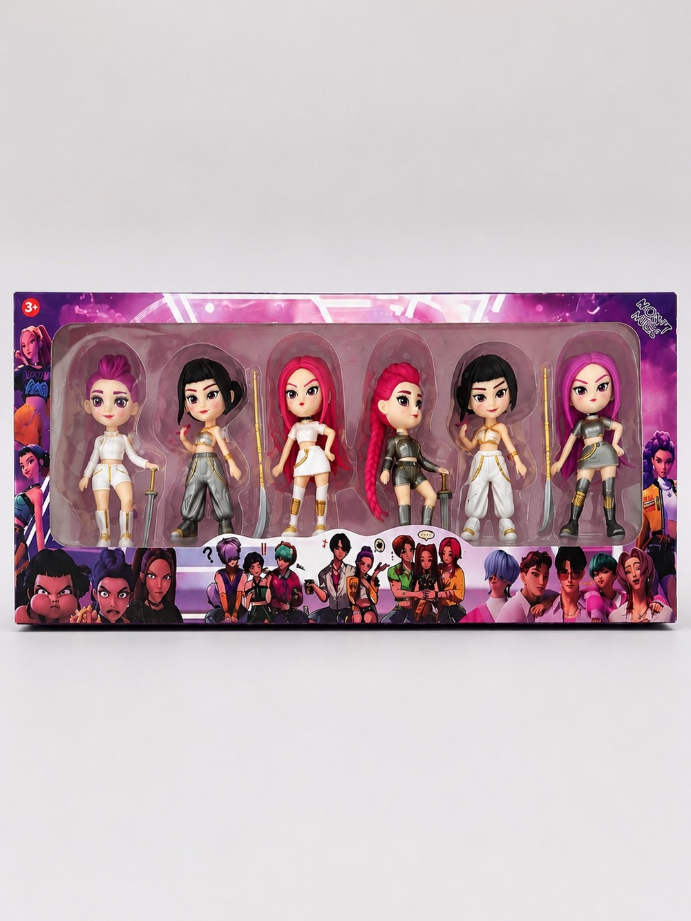 KPOP Demon Hunters 6 Figure Doll Set – Anime Style Collectible Character Dolls